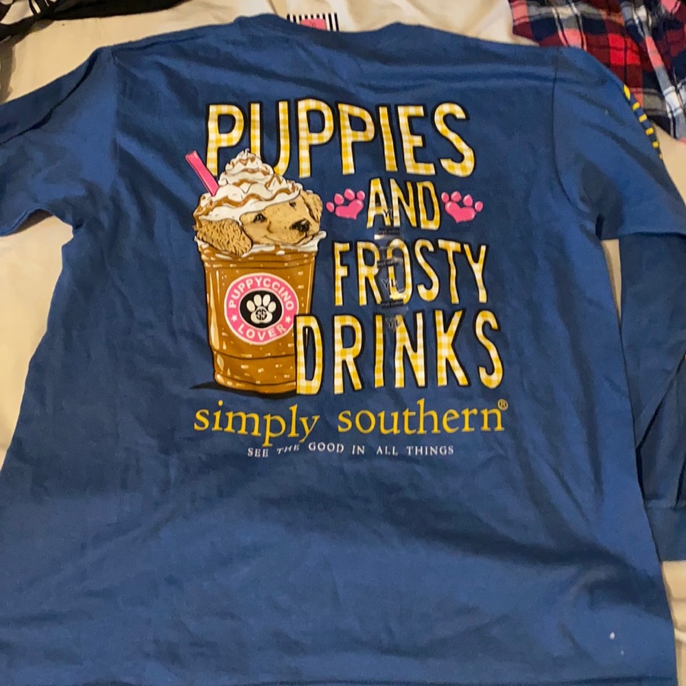 NWT simply souther long sleeve shirt size YL